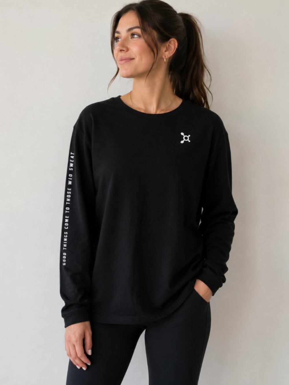 Orangetheory Fitness Black Crewneck Sweatshirt Sz M